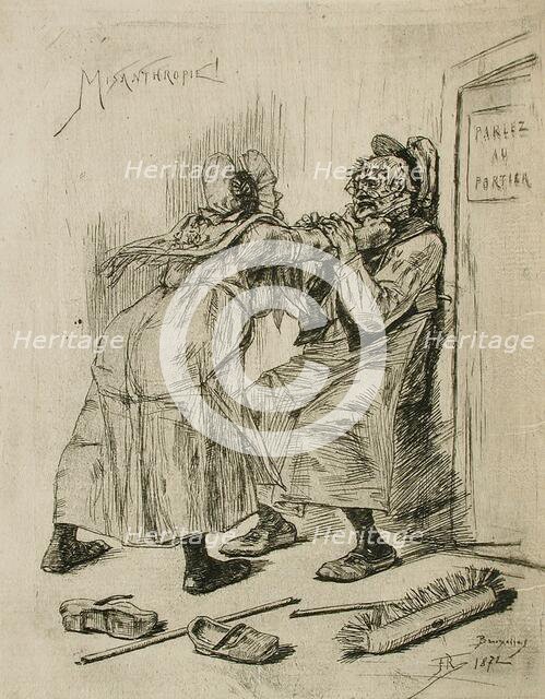 Misanthropie!, 1872. Creator: Félicien Rops.