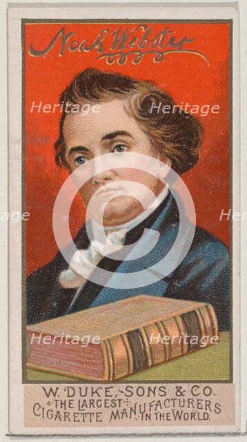 Noah Webster, from the series Great Americans (N76) for Duke brand cigarettes, 1888., 1888. Creator: Unknown.
