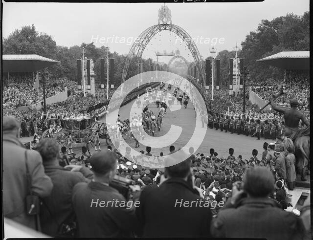 Coronation of Queen Elizabeth II, Buckingham Palace, The Mall, City of Westminster, London, 1953. Creator: Ministry of Works.