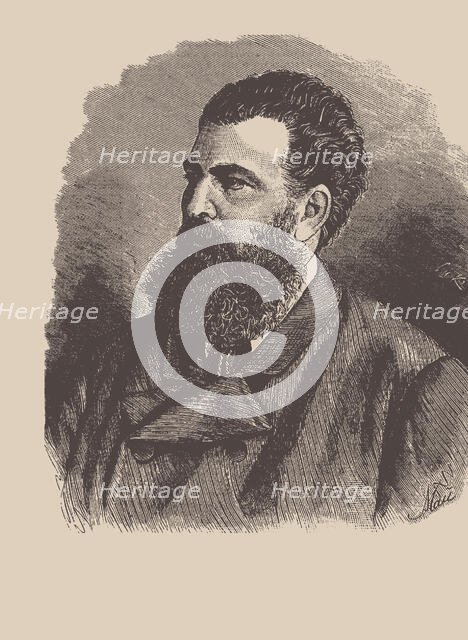 Portrait of the Composer Prince Juri Nikolayevich Golitsyn (1823-1872), 1870. Creator: May, Oskar Bogdanovich (active ca 1870).