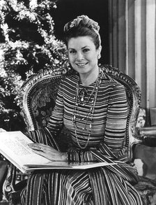 Princess Grace of Monaco reads the story of the Nativity for Yorkshire Television, 1973. Artist: Unknown
