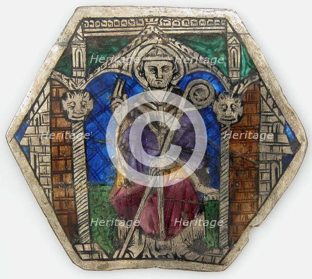 Plaque with a Sainted Bishop, Italian, 14th century. Creator: Unknown.