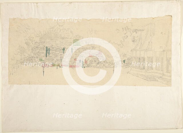 View of Town, 19th century. Creator: Franz von Hauslab.