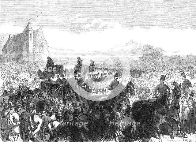 Funeral, on Sunday last, of Sergeant Dransfield...Tower Hamlets Engineer Volunteers, 1865. Creator: C. R..