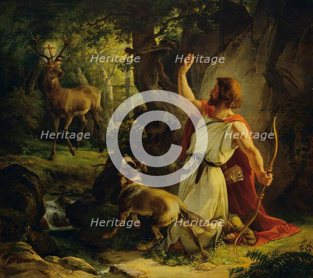 The Conversion of Saint Eustace, 1849. Creator: Joseph Binder.