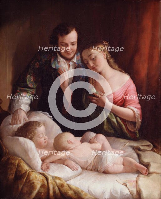 Domestic Happiness, 1849. Creator: Lilly Martin Spencer.