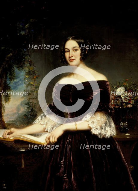 Portrait of Mrs. Sackett, 1839. Creator: Samuel Lovett Waldo.