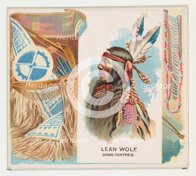 Lean Wolf, Gros Ventres, from the American Indian Chiefs series (N36) for Allen & Ginter C..., 1888. Creator: Allen & Ginter.