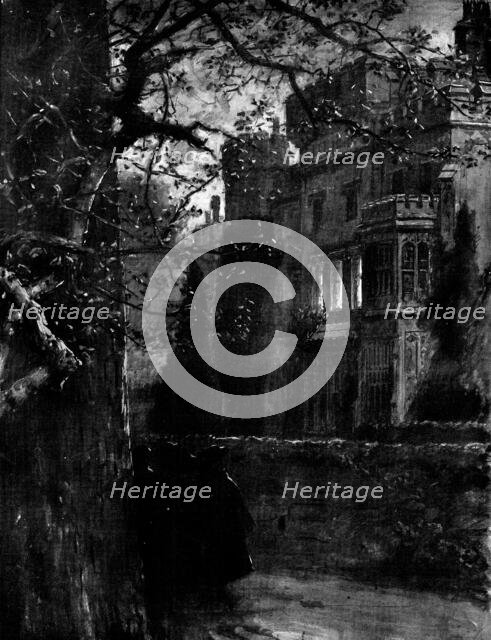 The Flickering Light of a Noble Life: correspondents waiting outside Mr. Gladstone's window..., 1898 Creator: Unknown.