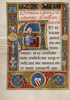 Initial A: King David, about 1520. Creator: Matteo da Milano.