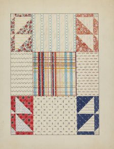 Quilt Patchwork, c. 1937. Creator: Margaret Linsley.