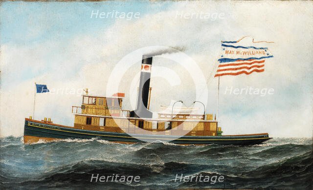The Ocean-Going Tug "May McWilliams", ca. 1895. Creator: Antonio Jacobsen.