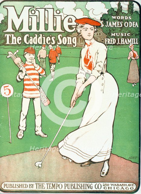 Millie - The Caddie's Song, sheet music cover, American, 1901. Artist: Unknown