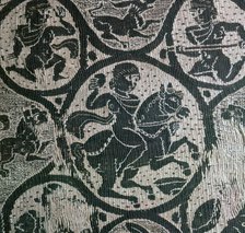Horseman on a coptic textile, 3rd century. Artist: Unknown