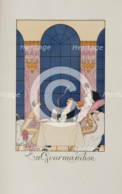 Falbalas et fanfreluches: La Gourmandise , 1924. Creator: Barbier, George (1882-1932).
