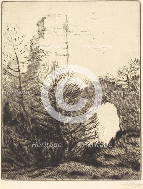 Ruins of a Monastery (Les ruines du monastere). Creator: Alphonse Legros.