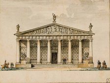 Project of the riding hall for the Imperial Horse Guards in Saint Petersburg, c1744 and 1817.