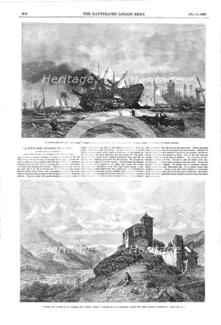 "A Dutch East Indiaman Hove Down" - painted by G. H. Andrews - from the Exhibition of the Society of Creator: Mason Jackson.