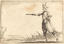 Military Commander on Foot, c. 1617. Creator: Jacques Callot.