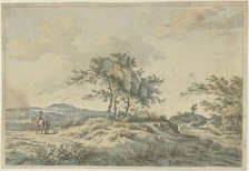 Landscape with rider and pedestrian, 1781-1822. Creator: Hermanus Fock.