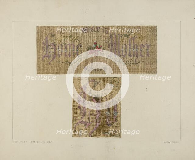 Sampler, 1935/1942. Creator: Frank Maurer.