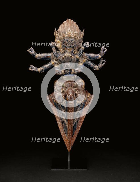Personified Ritual Dagger (Vajrakila) in Ritual Embrace (Yab-yum), 16th century. Creator: Unknown.