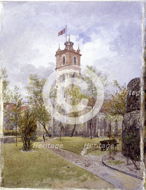 St Giles without Cripplegate, London, 1882. Artist: John Crowther