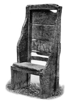 Bede's chair, Jarrow, (c1920). Artist: Unknown
