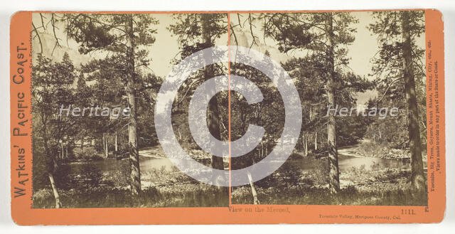 View on the Merced, Yosemite Valley, Mariposa County, Cal., 1861/76. Creator: Carleton Emmons Watkins.