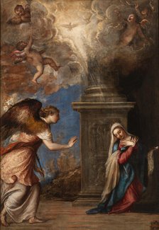 The Annunciation, 1557. Creator: Titian (1488-1576).