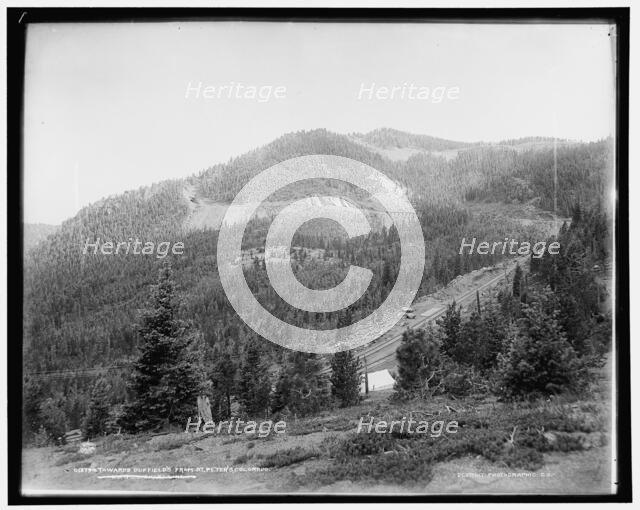 Towards Duffield's from St. Peter's, Colorado, C.S. & C.C., c1900. Creator: William H. Jackson.