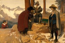 Pascal's experiment in the Puy de Dôme to test the relation between atmospheric...1648, c1910s. Creator: Ernest Board.