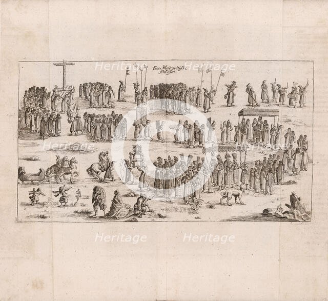A Muscovite procession (Illustration from Travels to the Great Duke of Muscovy and the King..., 1634 Creator: Anonymous.