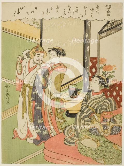 Tamonten, from the series "The Seven Gods of Good Luck in Modern Life (Tosei Shichi Fukujin)", c1769 Creator: Suzuki Harunobu.