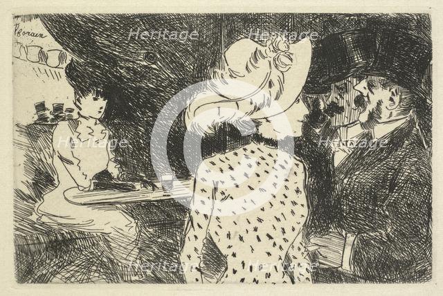 Cafe Scene (descriptive), 1880-1886. Creator: Jean Louis Forain (French, 1852-1931).
