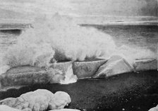 'Surf Breaking Against Stranded Ice at Cape Evans', c1910–1913, (1913). Artist: Herbert Ponting.