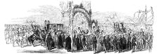 The arrival at Weedon Park Station, 1844. Creator: Unknown.
