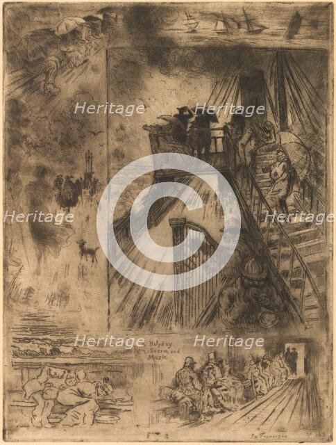 La Traversée (The Passage), 1879-1885. Creator: Felix Hilaire Buhot.