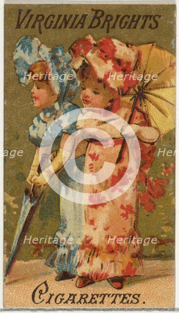 From the Girls and Children series (N64) promoting Virginia Brights Cigarettes for Allen &..., 1886. Creator: Allen & Ginter.