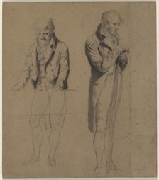 Two Standing Figures (Study for A Game of Billiards), c. 1807. Creator: Louis Léopold Boilly (French, 1761-1845).