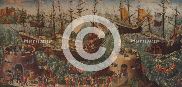 'The Embarkation of Henry VIII at Dover' c1540. Artist: Unknown.