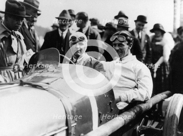 Henry Segrave at the wheel of a 1922 Sunbeam, 1920s. Artist: Unknown