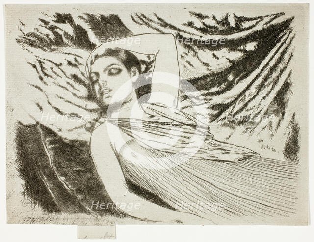 The Sleeping Model or The Sleeper, 1890-97. Creator: Theodore Roussel.