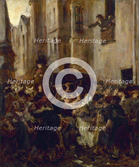 The Arrest of Charlotte Corday, c. 1853. Creator: Dehodencq, Alfred (1822-1882).