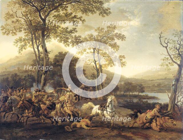 Cavalry Skirmish, 1660-1722. Creator: Abraham Pietersz van Kalraet.