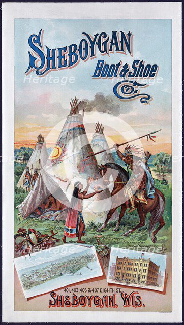Advertisement for The Sheboygan Boot & Shoe Co, c. 1900.