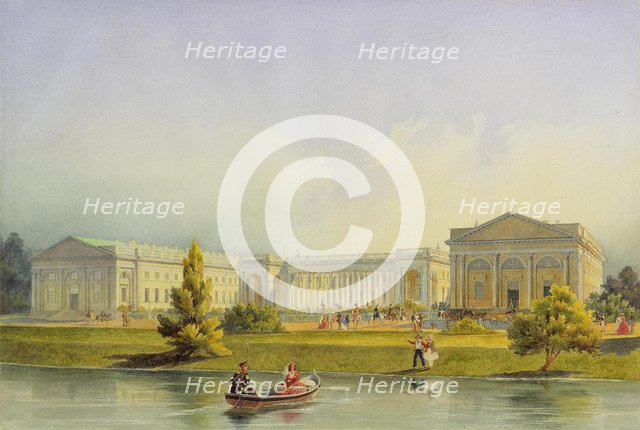 View of Alexander Palace in Tsarskoye Selo.