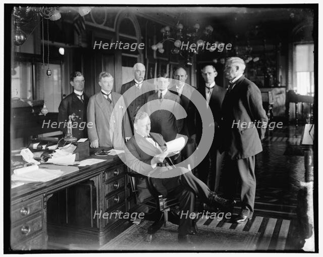 Josephus Daniels and group, between 1910 and 1920. Creator: Harris & Ewing.