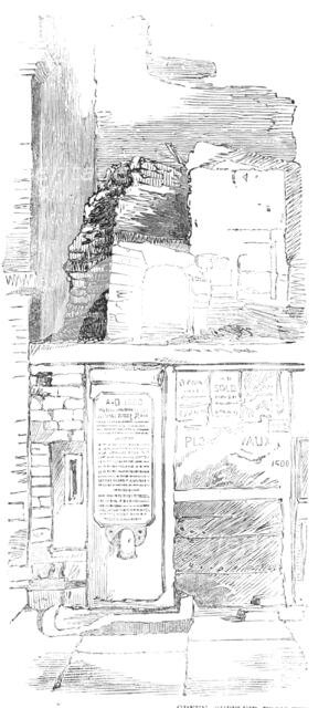 Pump in Ray-Street, Clerkenwell-Green, supplied from the Clerks' Well, 1857. Creator: Unknown.