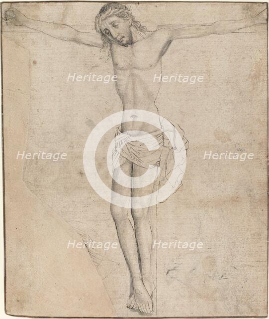 Christ on the Cross [recto], mid- to late 1470s. Creator: Master of the Drapery Studies.